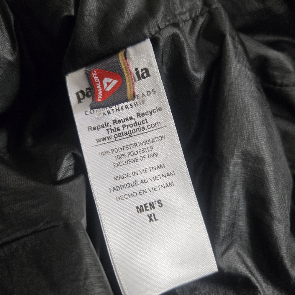 Patagonia Men's XL Black Nano Puff Vest Primaloft Quilted Zip With Logo - Picture 6 of 6